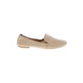 Franco Sarto Flats: Smoking Flat Chunky Heel Casual Tan Shoes - Women's Size 8 1/2 - Round Toe