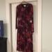 Nine West Dresses | Burgundy Print Dress | Color: Black/Red | Size: 10