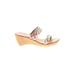 Italian Shoemakers Footwear Wedges: Slide Platform Boho Chic Tan Shoes - Women's Size 10 - Open Toe