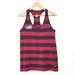 Nike Tops | Nike Navy Blue Maroon Racerback Casual Tank Top Size M Striped Color Block Flag | Color: Blue/Red | Size: M