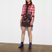 Coach Dresses | Coach 1941 Short Sleeve Plaid And Scarf Dress Red Pink {3o40} | Color: Red | Size: 0