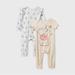 Disney One Pieces | Newborn Baby Girl’s Winnie The Pooh 2 Pack Rompers Outfits | Color: Cream/Gray | Size: Newborn