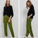 Anthropologie Pants & Jumpsuits | Anthropologie Pleated Joggers Pants Moss Green & Black Tuxedo Stripe Size 14 | Color: Black/Green | Size: 14