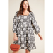 Anthropologie Dresses | ($10) Anthropologie Jane Textured Babydoll Dress | Color: Black/White | Size: 6p