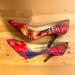 Nine West Shoes | Nine West Floral Pattern Pointy Toe Pumps/Stilettos; Size 9m | Color: Pink/Red | Size: 9