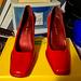 Nine West Shoes | Nine West Designer Square Toe Platform Shoes, Sz 8m, Burgundy Leather, 3 1/4" | Color: Red | Size: 8