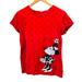 Disney Tops | Disney Parks Red Minnie Mouse Polka Dot Tee Shirt | Color: Black/Red | Size: M
