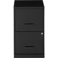 Lorell 14341 18 Deep 2-Drawer File Cabinet, Black Metal/Steel in Black/Gray | 25 H x 18 W x 15 D in | Wayfair LLR14341