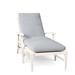 Summer Classics Croquet Aluminum 78.38" Long Reclining Single Chaise w/ Cushions Metal in White | Outdoor Furniture | Wayfair 333394+C014749N