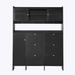 Latitude Run® Harmanda Hall Tree w/ Shoe Storage Wood in Black | 81.9 H x 62.1 W x 7.1 D in | Wayfair A2B6EE350F904F82B7016B417A0BC969