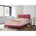 House of Hampton® Jawdat Solid Wood+MDF Bed Upholstered in Red/White | 48 H x 58 W x 77 D in | Wayfair F3CB0EC216B741F38D1827B7F207B840