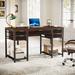 Trent Austin Design® Anatoli Desk Wood/Metal in Black/Brown/Gray | 29.52 H x 47.24 W x 21.65 D in | Wayfair 08EF1B841DF54651A5A191AECEA77447