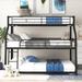 Isabelle & Max™ Ailyn Twin Over Full Over Queen Bunk Bed Metal in Black | 74 H x 61.8 W x 83 D in | Wayfair 55226426EB954238A7865E961EB0F6BF