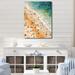 Highland Dunes Beach Umbrella Aerial View VI - Nautical & Beach Metal Wall Art Prints Metal in Orange/White | 20 H x 12 W x 1 D in | Wayfair