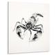 Highland Dunes Asian Art Crayfish Sumi - Asian Metal Art Print Metal in Black/White | 32 H x 24 W x 1 D in | Wayfair