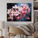 Latitude Run® Apple Blossom Symbolic Renewal - Apple Blossom Metal Wall Art Metal in Blue/Pink | 24 H x 32 W x 1 D in | Wayfair