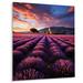 Latitude Run® French Provencal Lavender Fields II - France Metal Wall Art Living Room Metal in Indigo | 32 H x 24 W x 1 D in | Wayfair