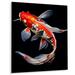 Highland Dunes Coral Kois Fish Vibrant Splendor II - Animals Metal Wall Art Prints Metal in Black/Red/White | 20 H x 12 W x 1 D in | Wayfair