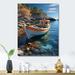 Millwood Pines Greece Greek Island Odyssey I - Greece Metal Wall Art Metal in Blue/Green/Orange | 32 H x 24 W x 1 D in | Wayfair