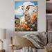 Latitude Run® Goat Mountain Guardian Pastoral II - Animals Metal Wall Art Metal in Orange | 20 H x 12 W x 1 D in | Wayfair