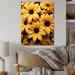 Gracie Oaks Yellow Flowers Harmony In Yellow - Floral & Botanical Metal Wall Art Prints Metal | 32 H x 16 W x 1 D in | Wayfair