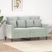 Latitude Run® Anderjack 54.3" Upholstered Loveseat Velvet, Metal in Gray | 31.5 H x 54.3 W x 30.3 D in | Wayfair 88F788DB6195425695A50BE0C61980E9