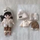 Vêtements pour poupées pour filles 16 cm OB11 beurre chapeau t-shirt court accessoires robe