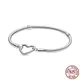 Authentique bracelet coeur en argent 925 pour femme breloque fermoir de salle perle européenne