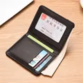 Portefeuille en cuir PU souple super fin pour hommes mini porte-cartes de crédit pinces à billets