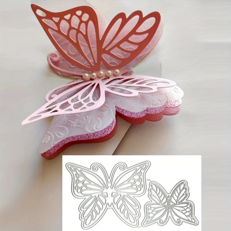 Nouveau matrices de découpe en métal de décoration de papillon 3D pochoirs découpés pour bricolage Scrapbooking Album papier carte gaufrage nouveau papillon 3D