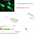 Glow-in-the-Dark Squid String Hook Blow Barrel Hook Fish Hook Wood ShriAJNight Fishing