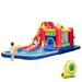 Costway 9-in-1 Inflatable Bounce Castle with Water Slide and Splash Pool with 735W Blower