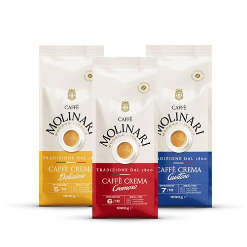 Caffè Molinari Caffè Crema Probierset – Ganze Bohne