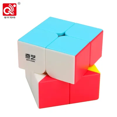 [ECube] QiYi QiDi 2x2 ProfessionalSpeed Cube Anfänger Lernspielzeug Puzzle Zauberwürfel Aufkleber Aufkleber Baby Kinderspielzeug Image