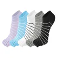 Baumwolle Fünf-Finger-Socken für Frauen solide gestreifte weiße lila rosa blau atmungsaktive kurze