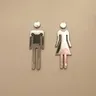 Toilette/Bad/Toilette/WC Tür Wand schilder Beschilderung Mann & Frau Kunststoff platte Aufforderung