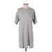 Rag & Bone Casual Dress - Shift Crew Neck Short sleeves: Gray Print Dresses - Women's Size Small