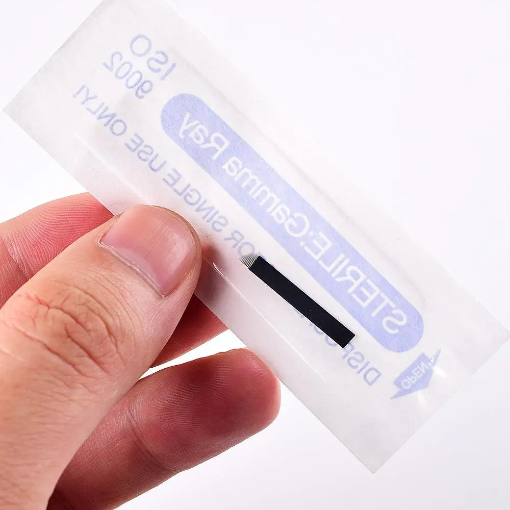 Microb lading Klingen 50 stücke 0,18mm u18 sortiert Permanent Make-up manuelle Augenbrauen Tattoo Nadel für Microb lading Augenbrauen Werkzeuge Image