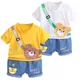 Sommer Baby Jungen Kleidung Sets Cartoon Bär Baumwolle T-Shirt Shorts 2 Stück Anzüge für Baby Kinder