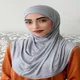 H292 einfache Lycra zwei Stücke beten Hijab außerhalb Hijabi mit Unter schal muslimischen Schal