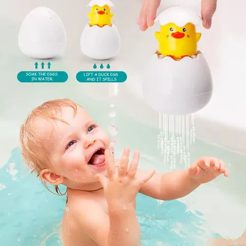 Kinder Eierschale Ente Bad Spielzeug Regen spritzen Wasser Kampf Baby Spielzeug Dusche Float Boy