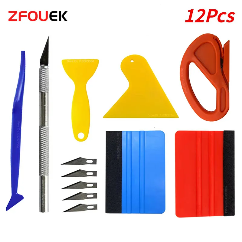 12Pcs Kleine Schaber Für Auto Fenster Film Auto Vinyl Wrap Tool Kit Glas Reinigung Kann Verwendet Werden Für Handy film Auto Zubehör