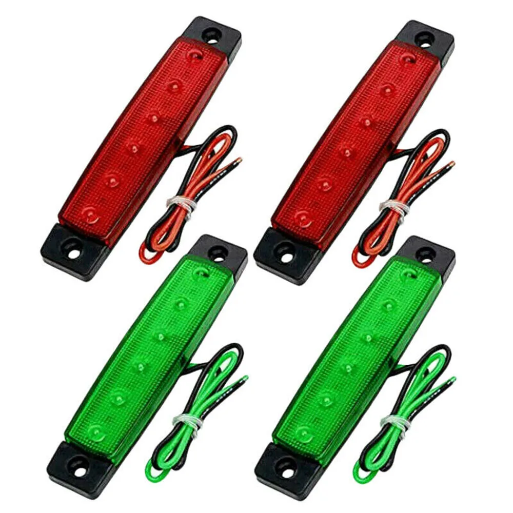 4Pcs Rot Grün Boot Navigation LED Boot Navigation Lichter Wasserdicht Für Marine Yacht Kajak Segelboot Ponton Boot Signal lampe