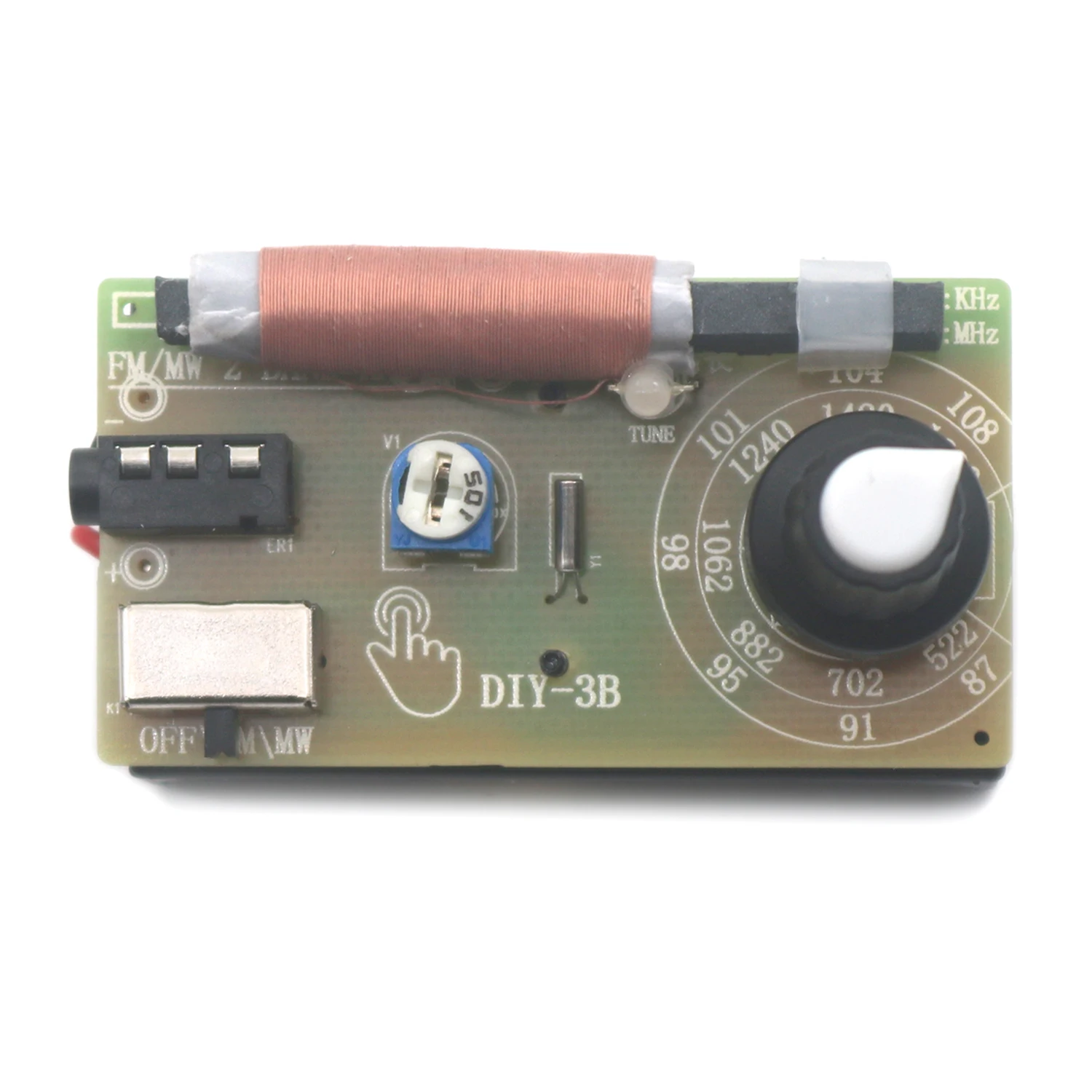 MW FM mittlere Welle Kopfhörer Radio AM FM 2 Band 522-1620 MHz / 87-108 MHz Funkempfänger Lautstärke einstellbar Image
