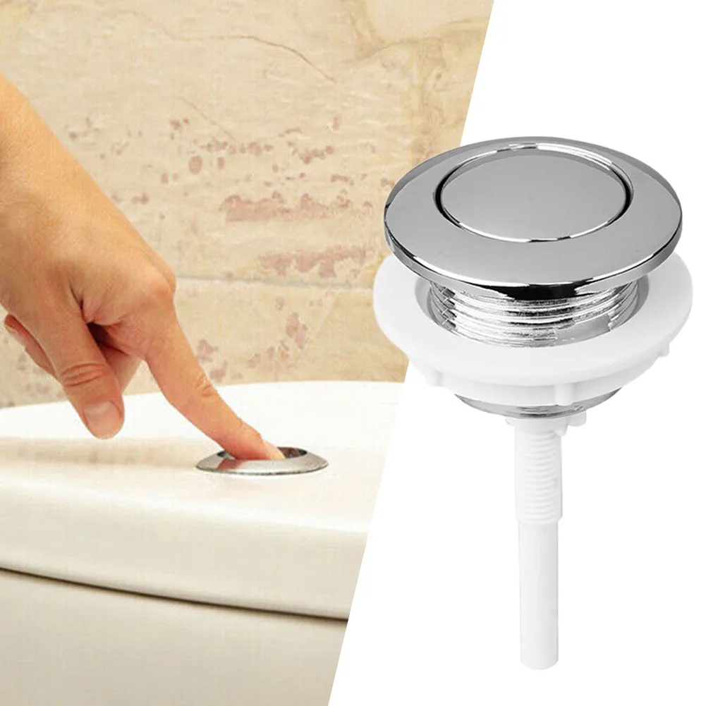 1pc 38mm Universal Flush Wc Wasser Tank Taste Runde Ventil Push Button Flush Wc-sitz Wasser Tank Ventil bad Teile Image