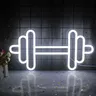 Barbell Neon Sign Gym Led 2 colori Light Sports Room Things Design Club Partygamer Art Wall
