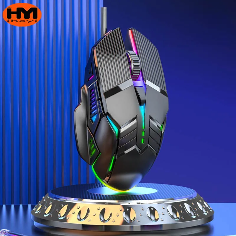Neue USB Maus Computer Wired Maus Gaming Wired Maus Glow Mute Maus Büro Gaming Universal PC Maus Gamer Laptop Zubehör Image
