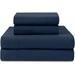 100 Percent Cotton Double Brushed Flannel Sheet Set - 170 GSM Heavyweight, Deep Pockets - Indigo