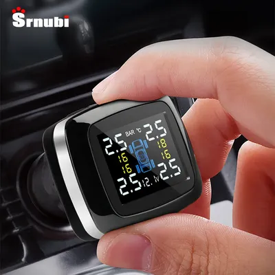 Auto-TPMS-Zigarettenanzünder, kabellos, universell, TPMS, USB, digital, TPMS, Reifendruck-Alarmsystem, 4, externer interner Sensor
