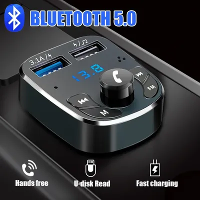 Autotelefon Ladegerät Adapter Auto Freis prec heinrich tung Bluetooth 5,0 Audio Player Dual USB Image